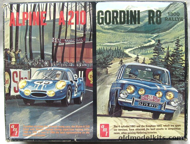 AMT 1/25 Alpine A210 and Gordini R8 1300 Rallye, T418 plastic model kit